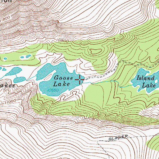 Topographic Map of Goose Lake Dam, CO