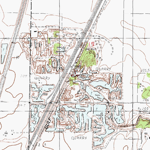 Topographic Map of East Quarry, IL