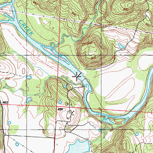 Topographic Map of Lee Creek Reservoir, AR