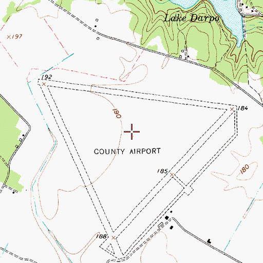 Topographic Map of Hartsville Army Air Field (historical), SC