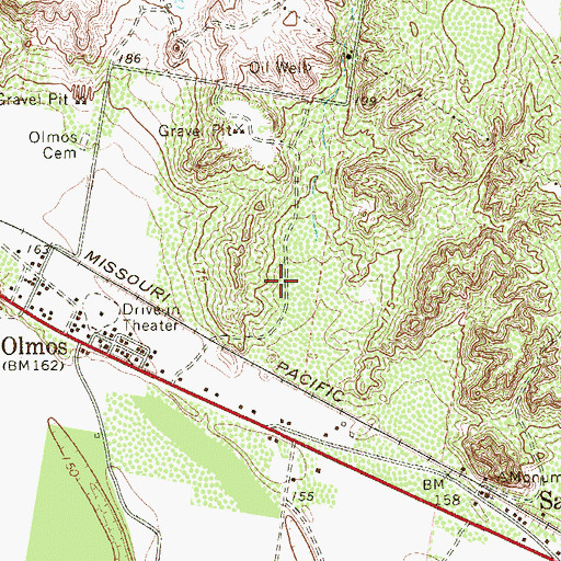 Topographic Map of Hinojosa Elementary School, TX