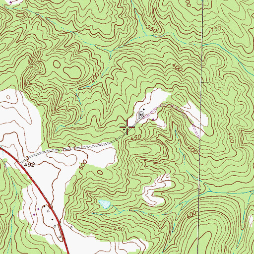 Topographic Map of Mount Olive Churchyard, GA