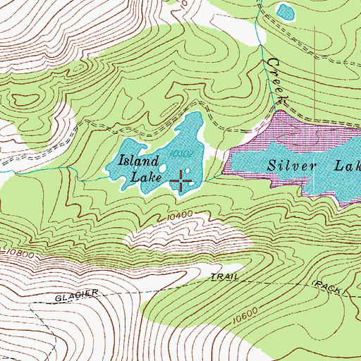 Topographic Map of Island Lake Dam, CO