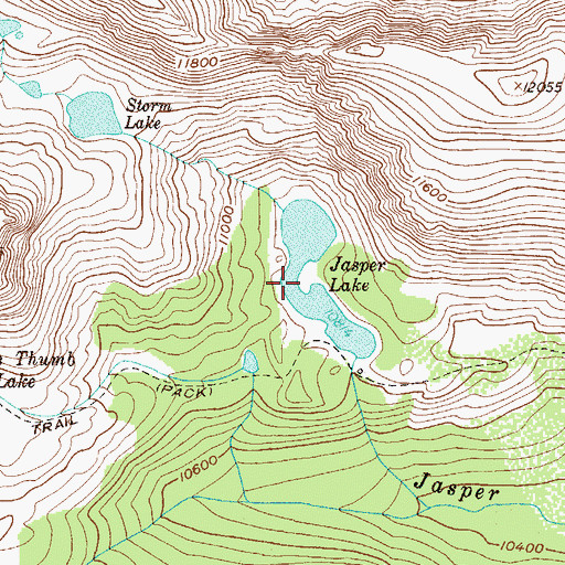 Topographic Map of Jasper Dam, CO