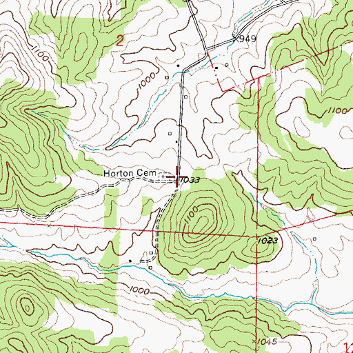 Topographic Map of Mount Zion Church (historical), MO