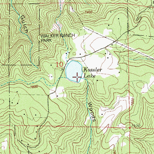 Topographic Map of Kossler Dam, CO