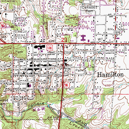 Topographic Map of Bethel Presbyterian Church, IL