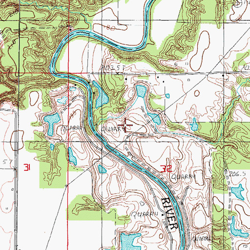 Topographic Map of East Quarry, IL