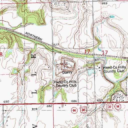 Topographic Map of Biggsville Quarry, IL