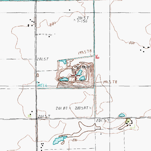 Topographic Map of Ashkum Quarry, IL