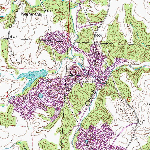 Topographic Map of Kinkaid Number 1 Quarry, IL