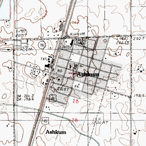 Topographic Map of Zion Lutheran Church, IL