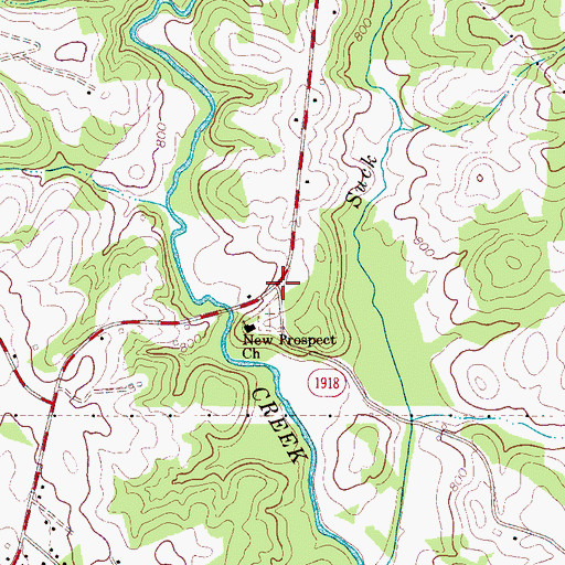 Topographic Map of New Prospect, NC