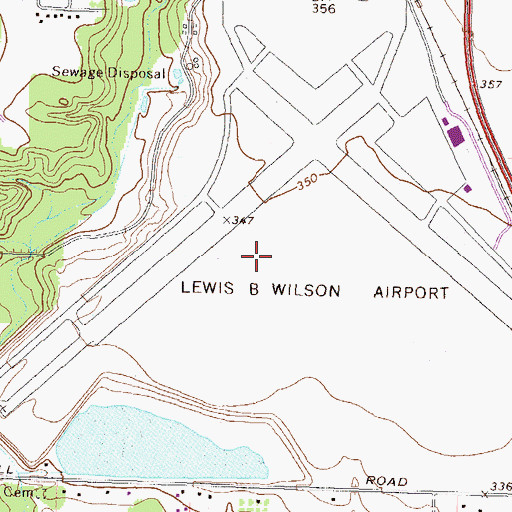 Topographic Map of Cochran Field (historical), GA