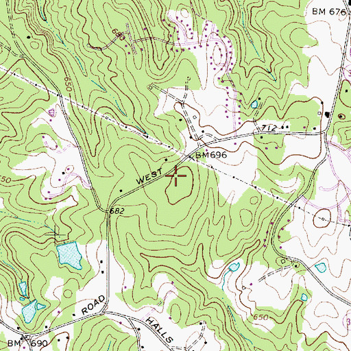 Topographic Map of Charlotte Fire Department Station 32, NC