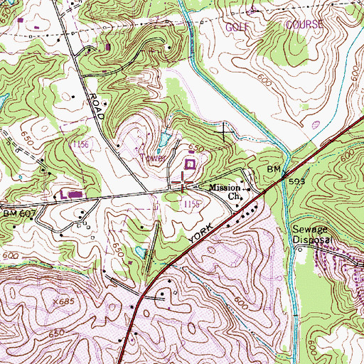 Topographic Map of Charlotte Mecklenburg Police Training Academy, NC
