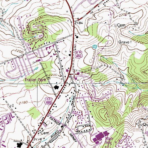 Topographic Map of District G-01, VA