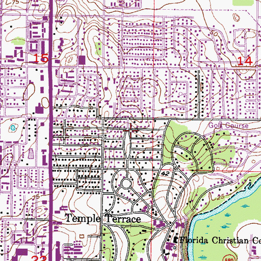 Topographic Map of Bonnie Brade Park, FL