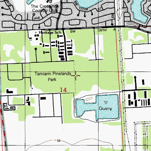 Topographic Map of Nixon Smiley Pineland Preserve, FL