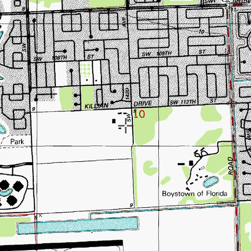 Topographic Map of Boystown Pineland County Park, FL