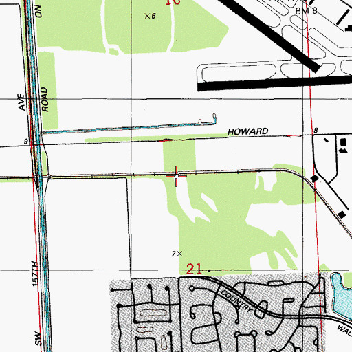 Topographic Map of Big & Little George Hammocks County Park, FL