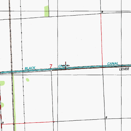 Topographic Map of Black Creek Canal NO C-1W, FL