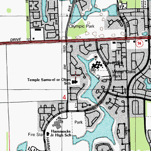 Topographic Map of Temple Samu-el or Okom School, FL