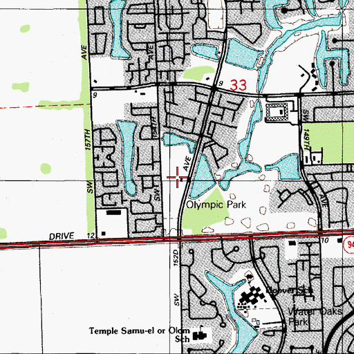 Topographic Map of Olympic Park, FL