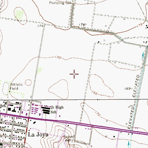 Topographic Map of La Joya Senior High School, TX