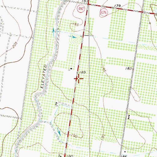 Topographic Map of Elodia R Chapa Elementary School, TX