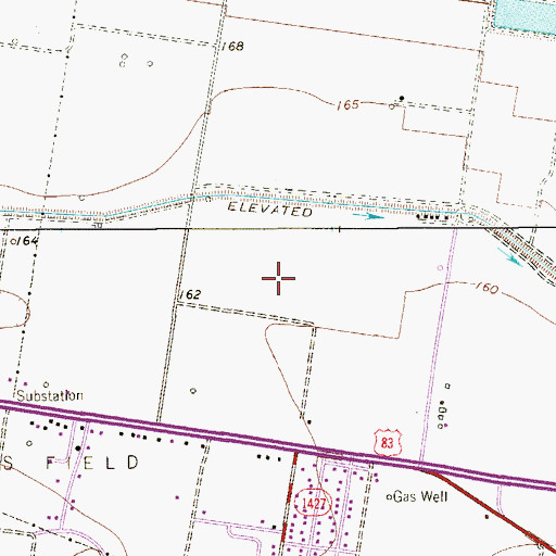 Topographic Map of John F Kennedy Elementary School, TX