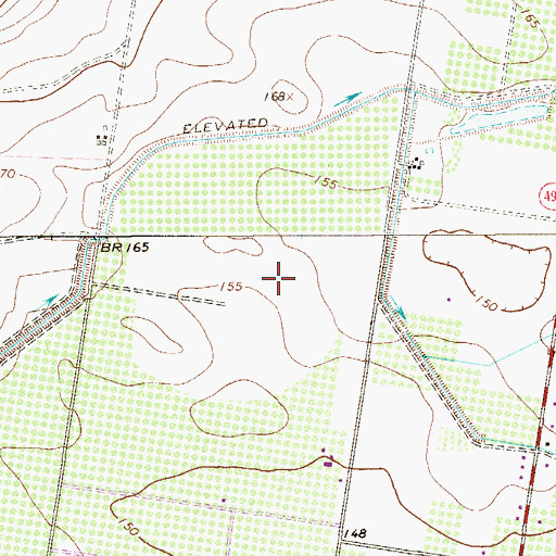 Topographic Map of Ann Richards Middle School, TX