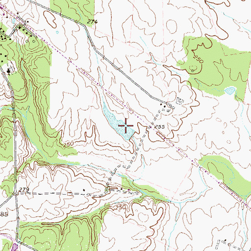 Topographic Map of Tippecanoe Lake, VA