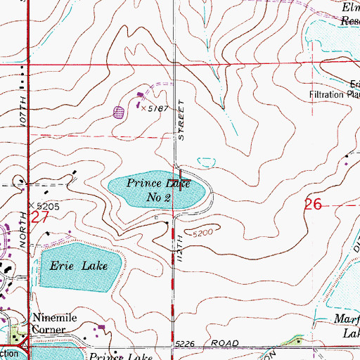 Topographic Map of Prince Number 2 Dam, CO