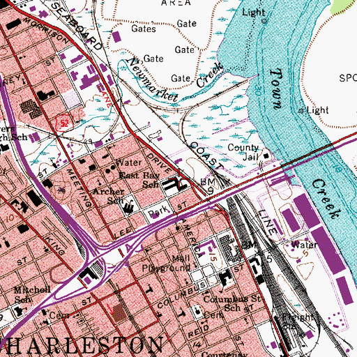 Topographic Map of Sanders - Clyde Elementary School, SC