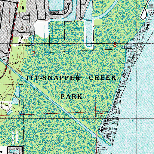 Topographic Map of R Hardy Matheson County Preserve, FL