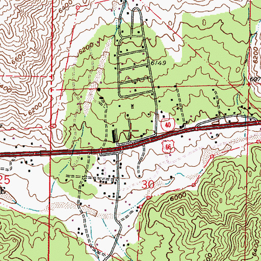 Topographic Map of Caon de Carnuel Grant, NM