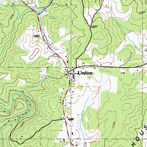Topographic Map of Salem Number 2 Missionary Baptist Church, GA