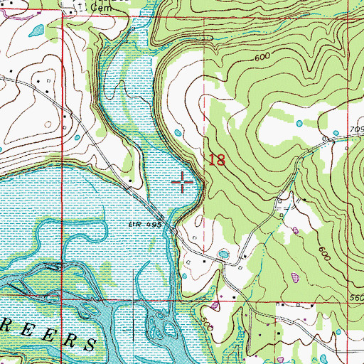 Topographic Map of Township of East Griggs, AR