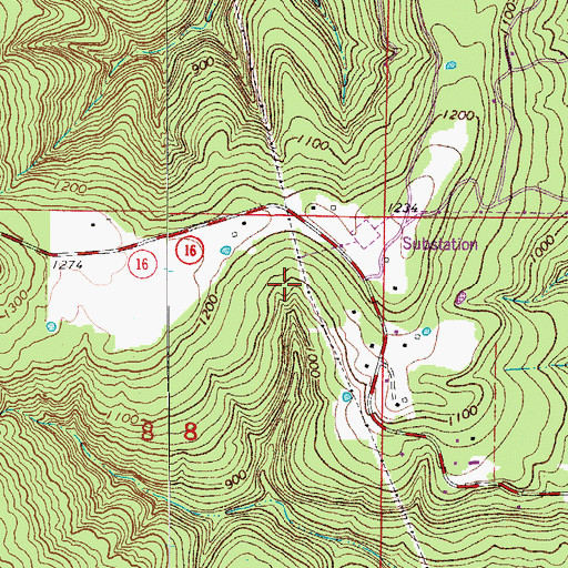 Topographic Map of Township of West Griggs, AR
