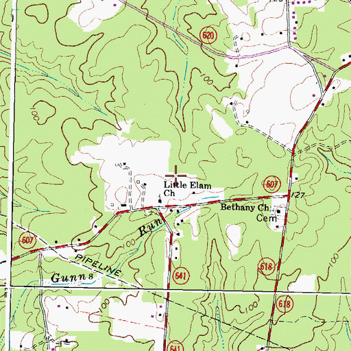 Topographic Map of District 2, VA