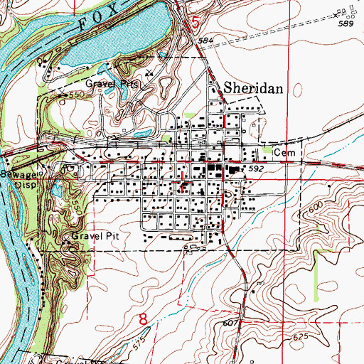 Topographic Map of Family Church of the Nazarene, IL