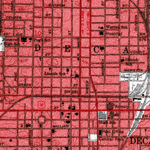 Topographic Map of Grace United Methodist Church, IL