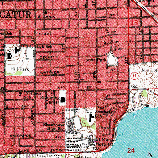 Topographic Map of Emmanuel Southern Baptist Church, IL