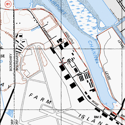 Topographic Map of Oakland Naval Air Station (historical), CA