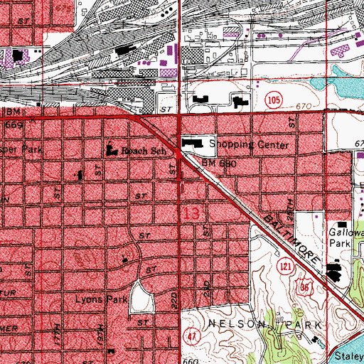Topographic Map of Prairie Avenue Christian Church, IL