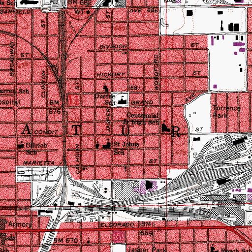 Topographic Map of The Missionary Church, IL