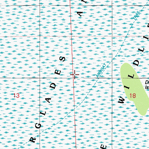 Topographic Map of Draft Dodge Island, FL