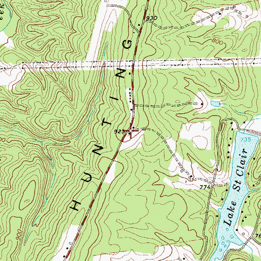 Topographic Map of Peoples Country Church (historical), VA