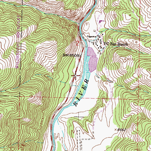 Topographic Map of Frank B Watters Dam, CO